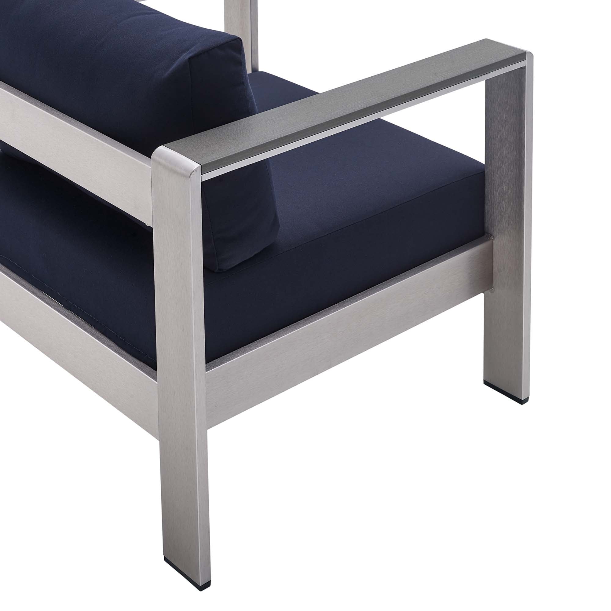 Shore Sunbrella Fabric Aluminum Outdoor Patio Armchair by Modway