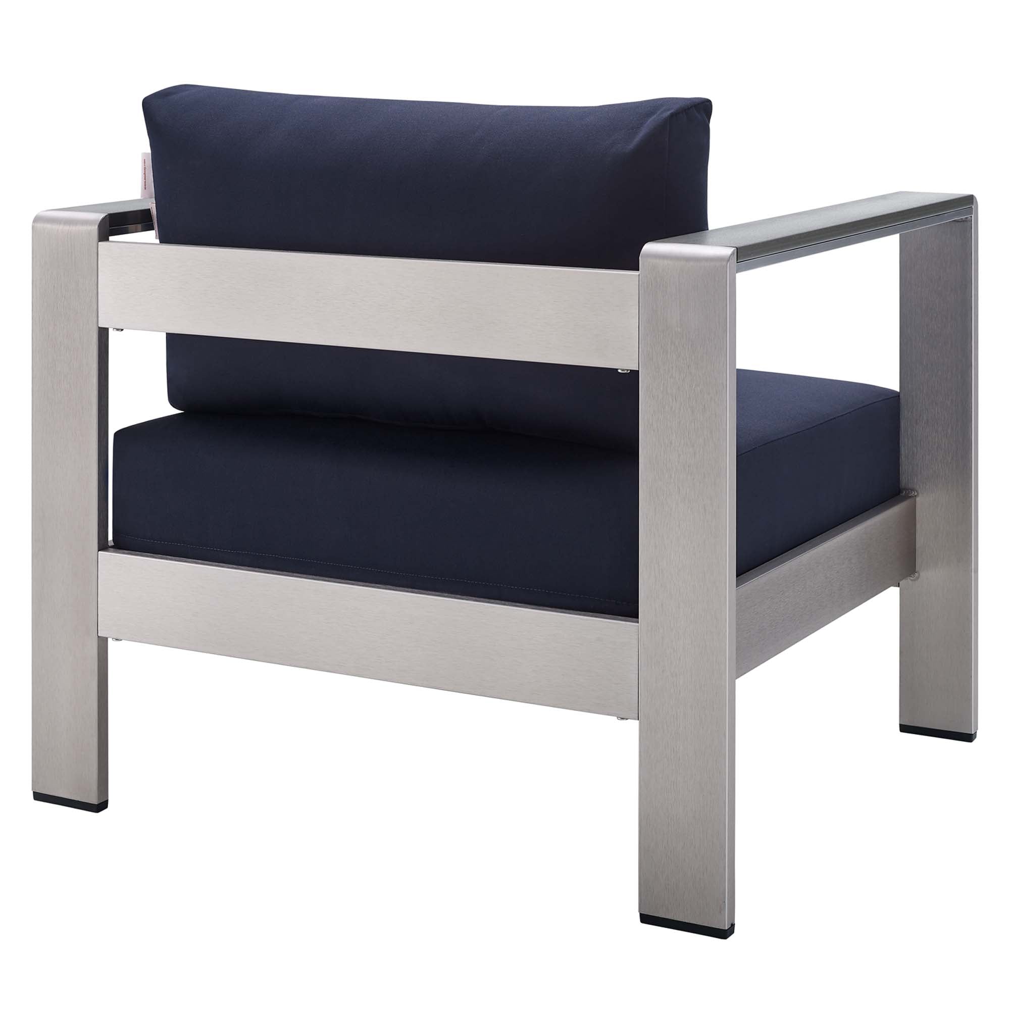 Shore 4 Piece Sunbrella Fabric Outdoor Patio Aluminum Set by Modway