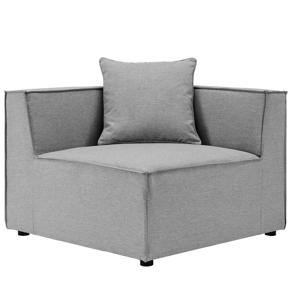 Saybrook 5-Piece Outdoor Patio Upholstered Sectional Sofa by Modway - Gray / Navy / White (EEI-4382)