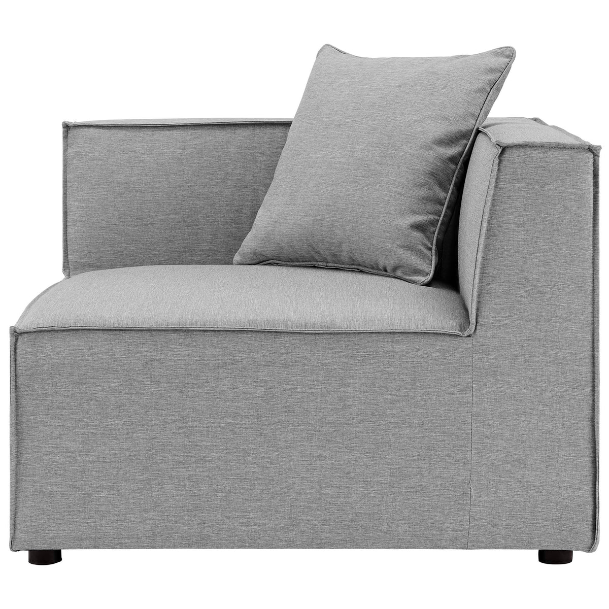 Saybrook 5-Piece Outdoor Patio Upholstered Sectional Sofa by Modway - Gray / Navy / White (EEI-4382)