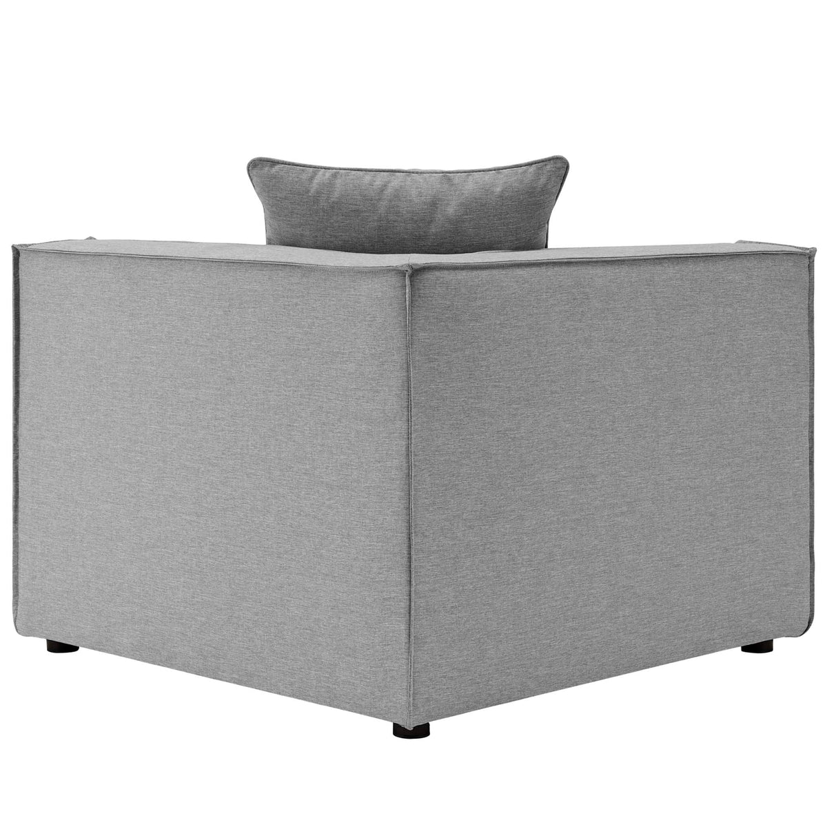 Saybrook 5-Piece Outdoor Patio Upholstered Sectional Sofa by Modway - Gray / Navy / White (EEI-4382)