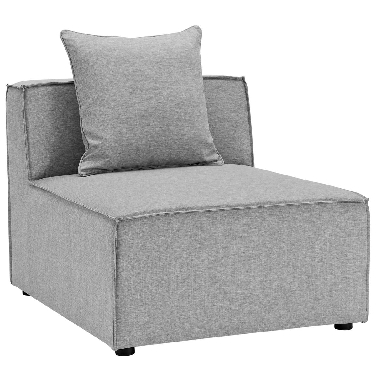 Saybrook 5-Piece Outdoor Patio Upholstered Sectional Sofa by Modway - Gray / Navy / White (EEI-4382)