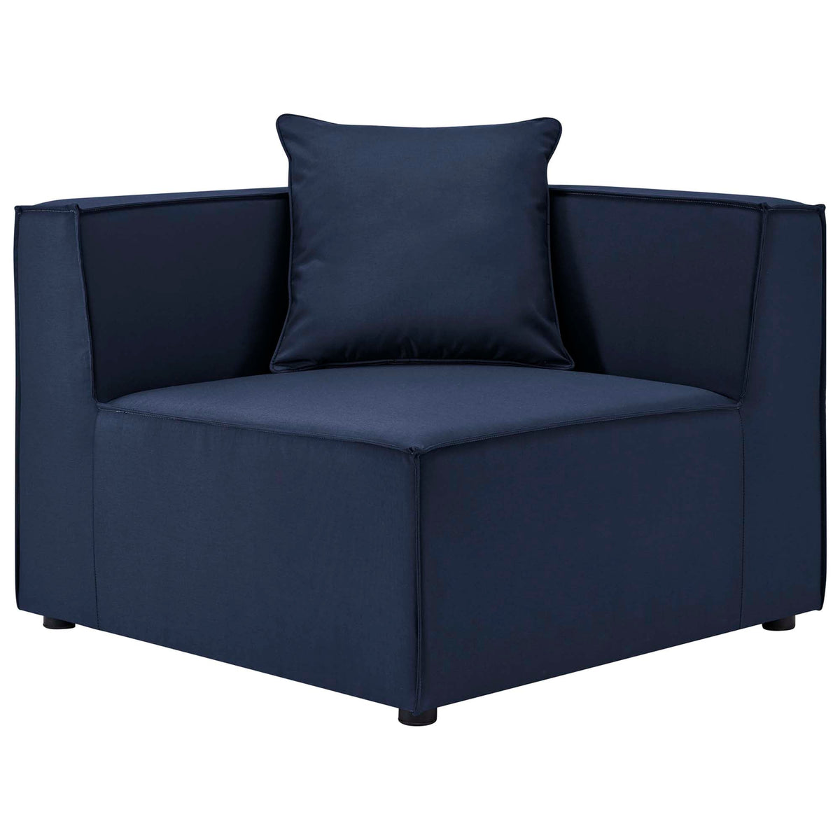 Saybrook 5-Piece Outdoor Patio Upholstered Sectional Sofa by Modway - Gray / Navy / White (EEI-4382)