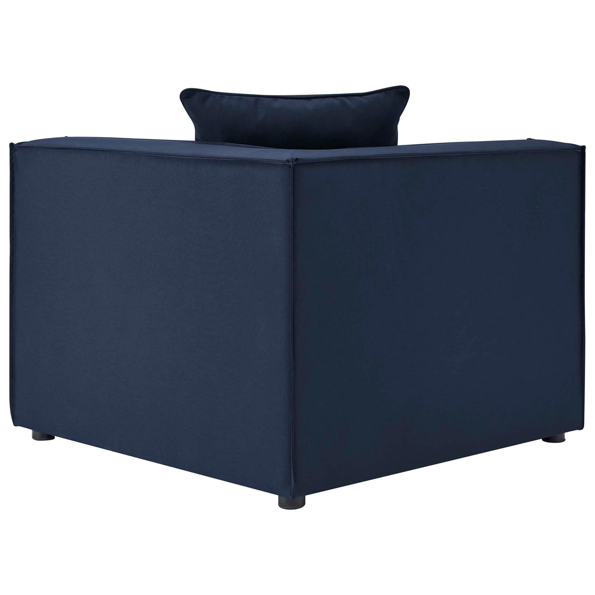 Saybrook 5-Piece Outdoor Patio Upholstered Sectional Sofa by Modway - Gray / Navy / White (EEI-4382)