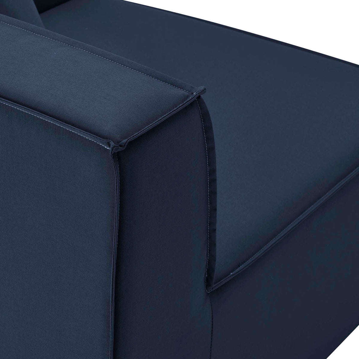 Saybrook 5-Piece Outdoor Patio Upholstered Sectional Sofa by Modway - Gray / Navy / White (EEI-4382)