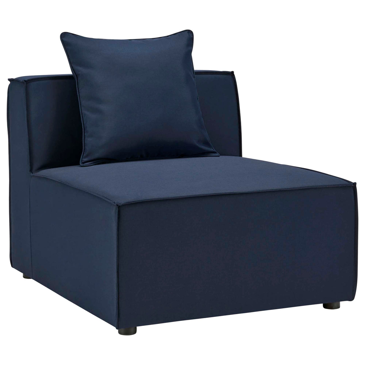 Saybrook 5-Piece Outdoor Patio Upholstered Sectional Sofa by Modway - Gray / Navy / White (EEI-4382)