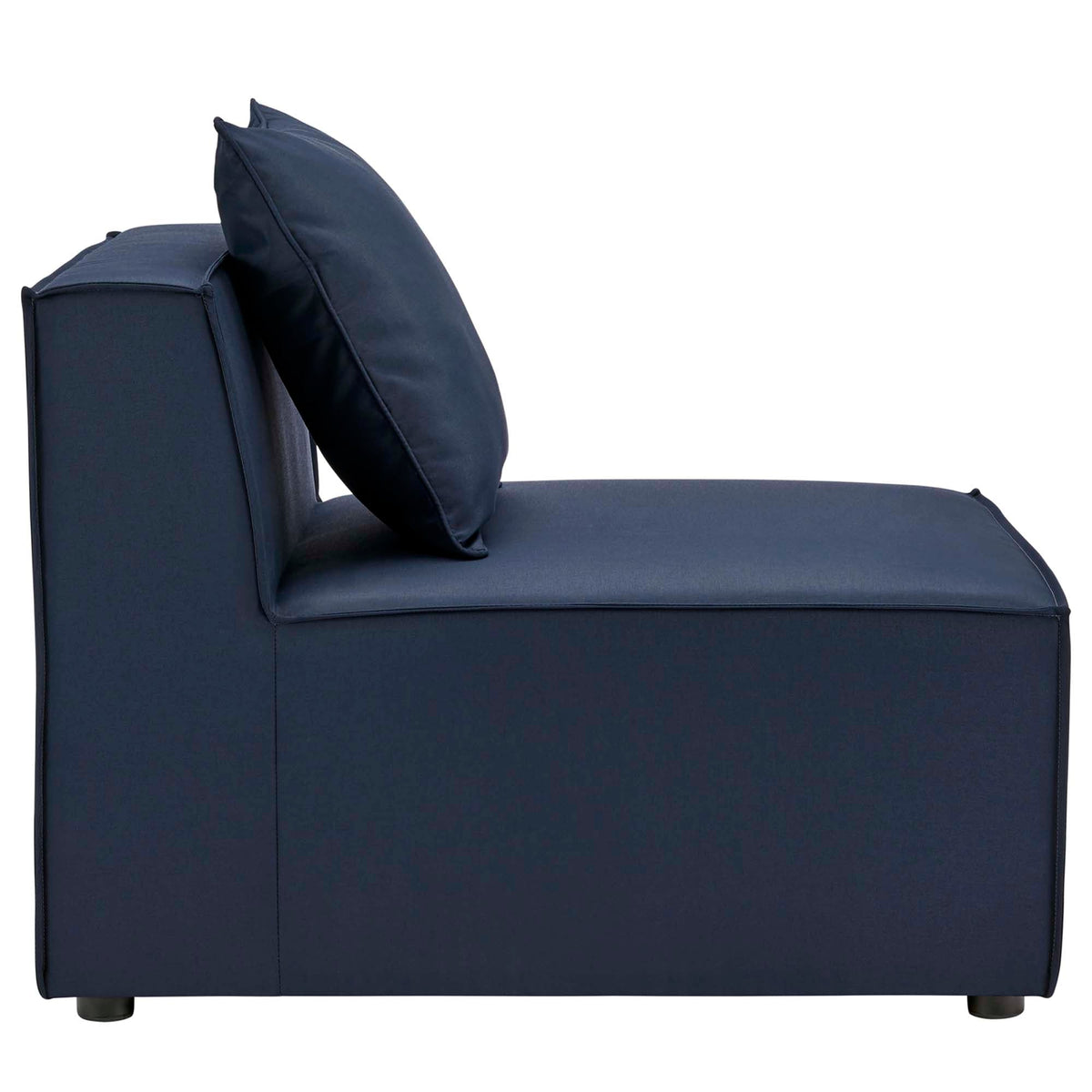 Saybrook 5-Piece Outdoor Patio Upholstered Sectional Sofa by Modway - Gray / Navy / White (EEI-4382)