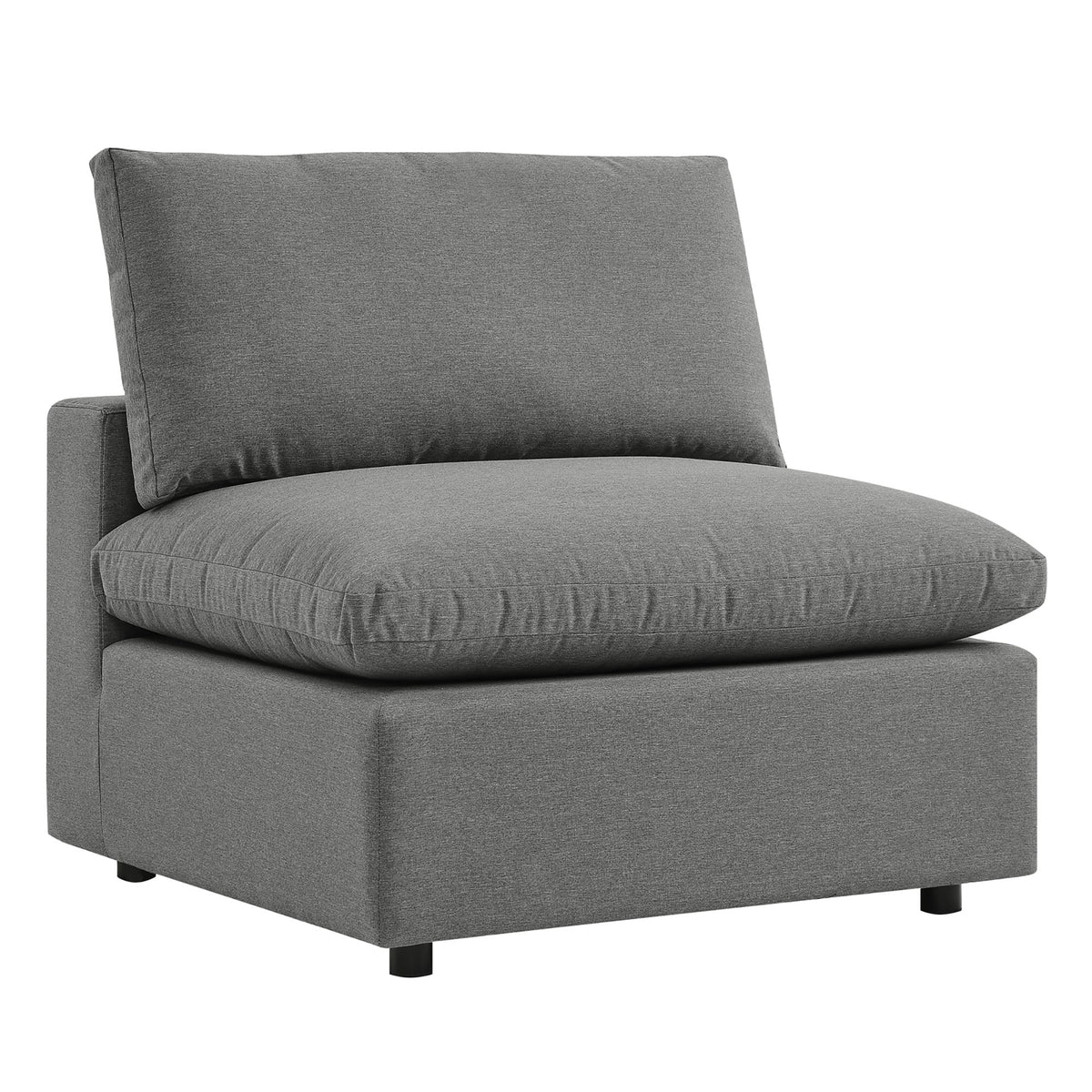 Commix 5-Piece Outdoor Patio Sectional Sofa by Modway - Charcoal / White (EEI-5587)
