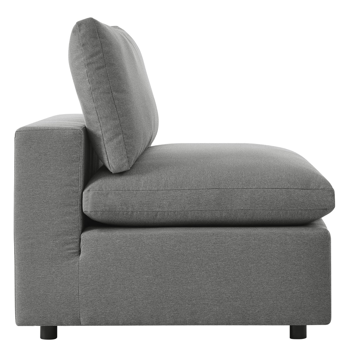 Commix 5-Piece Outdoor Patio Sectional Sofa by Modway - Charcoal / White (EEI-5587)