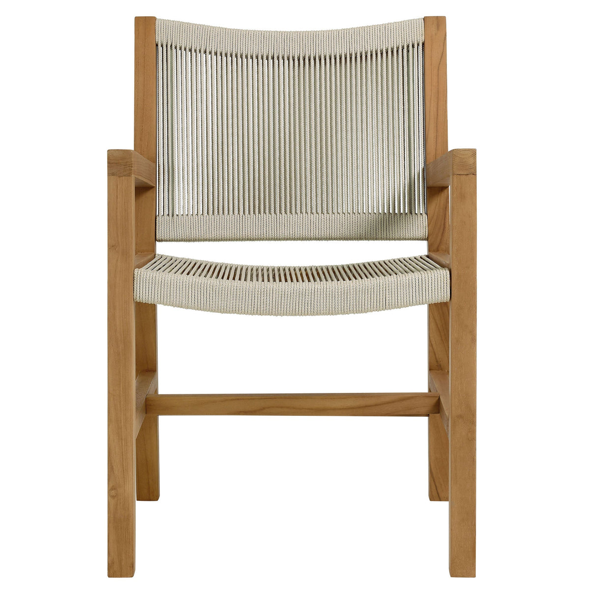Vienna 7-Piece Outdoor Patio Teak and Rope Dining Set by Modway