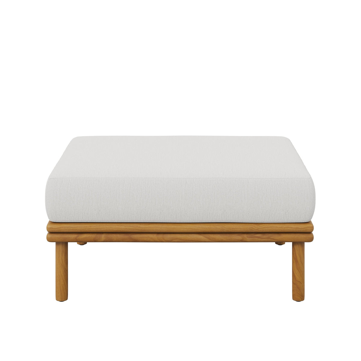 Wren Outdoor Patio Teak Wood Ottoman By Modway