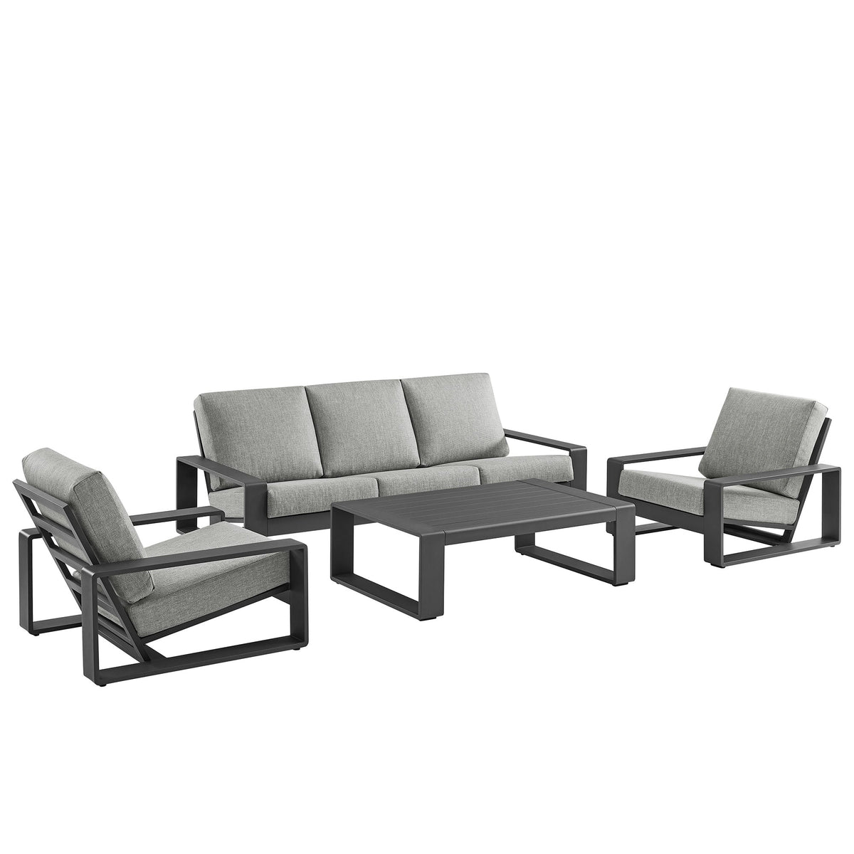 Lirienne 4-Piece Outdoor Patio Aluminum Furniture Set by Modway