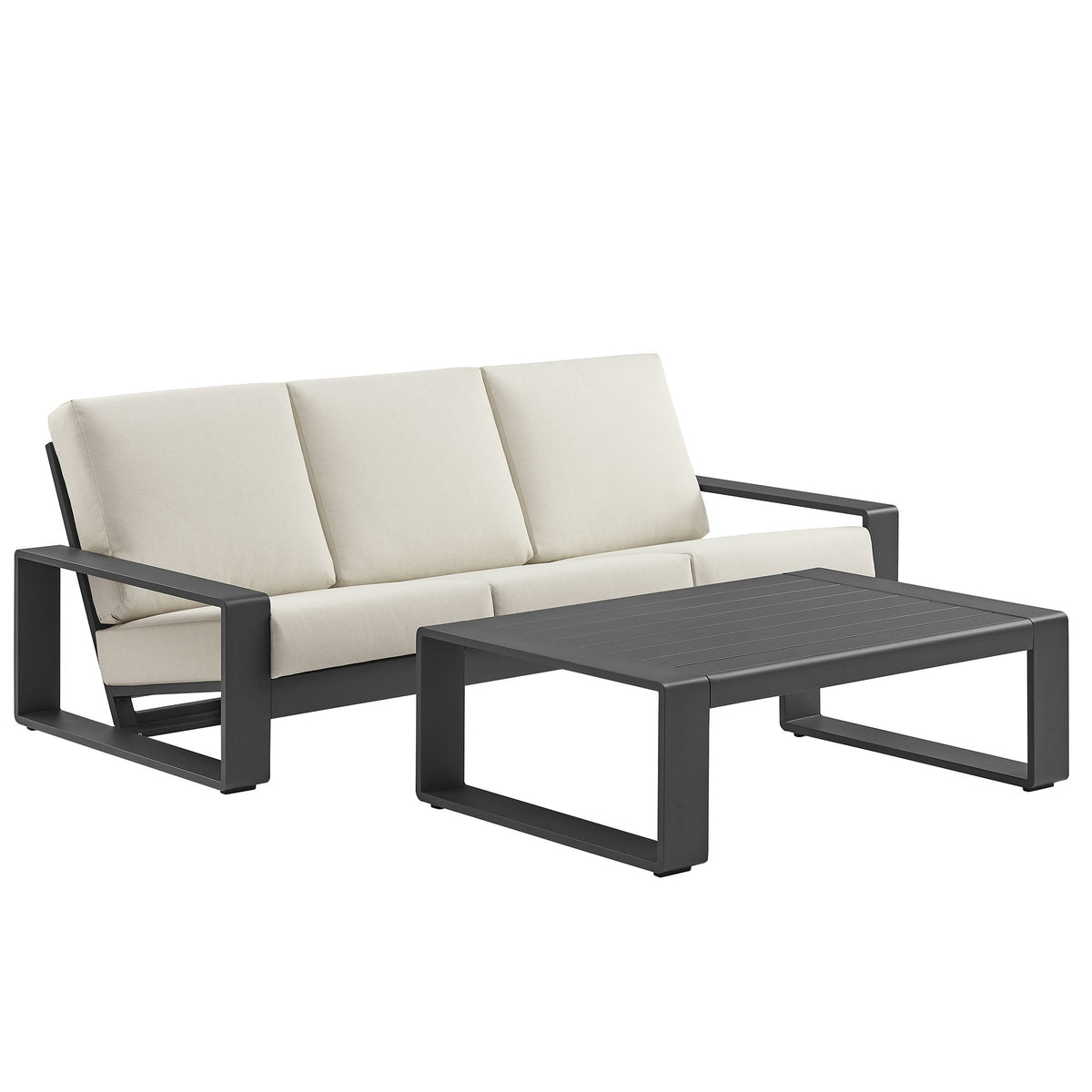Lirienne 2-Piece Outdoor Patio Aluminum Furniture Set by Modway