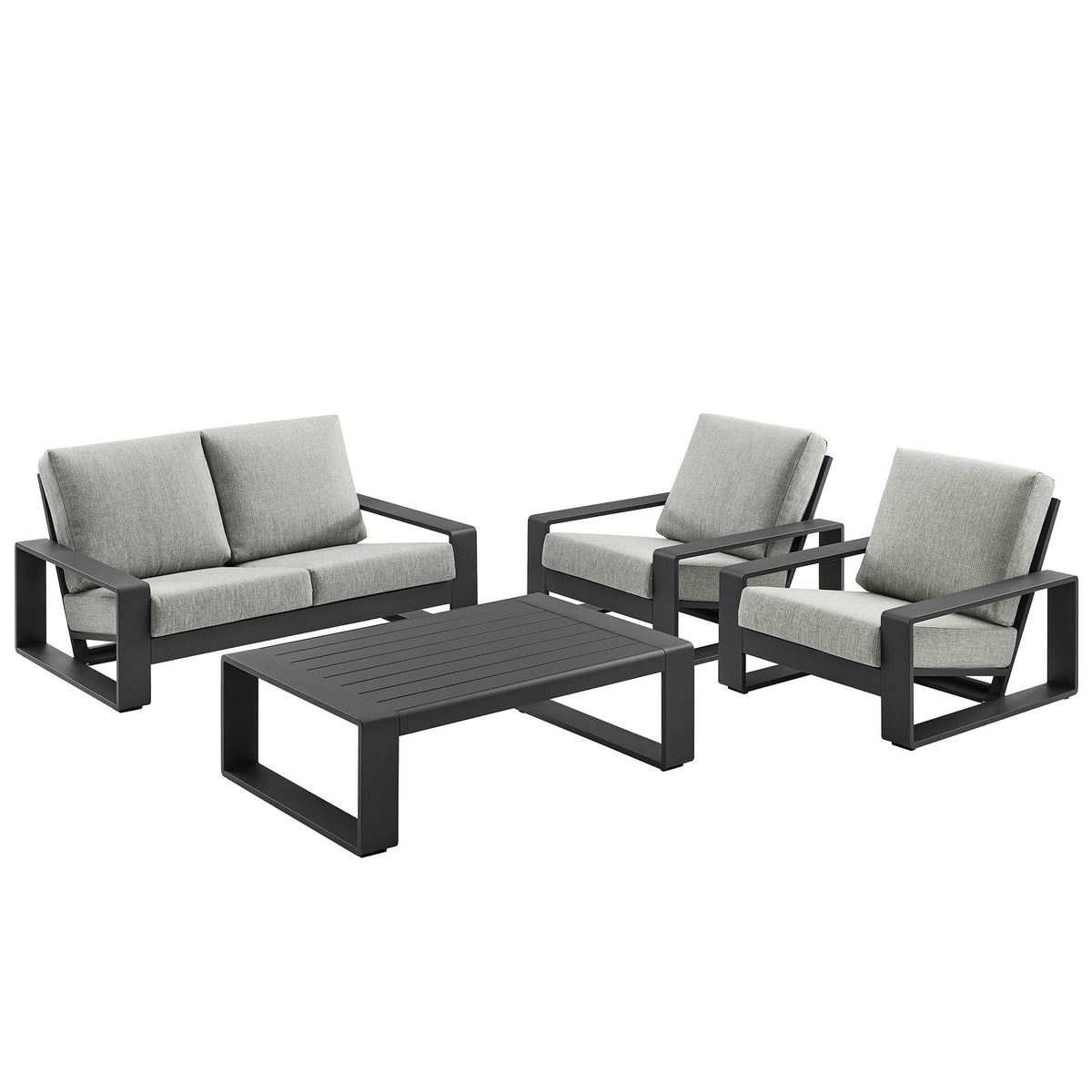 Lirienne 4-Piece Outdoor Patio Aluminum Furniture Set by Modway