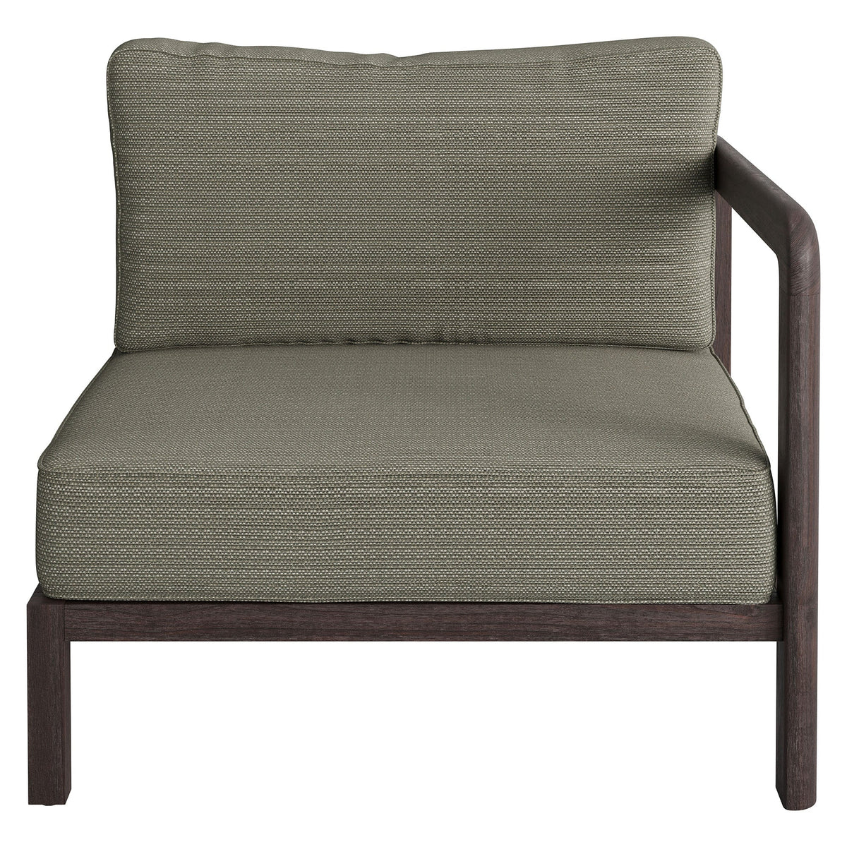 Kona Outdoor Patio Teak Wood Right-Arm Facing Modular Armchair by Modway