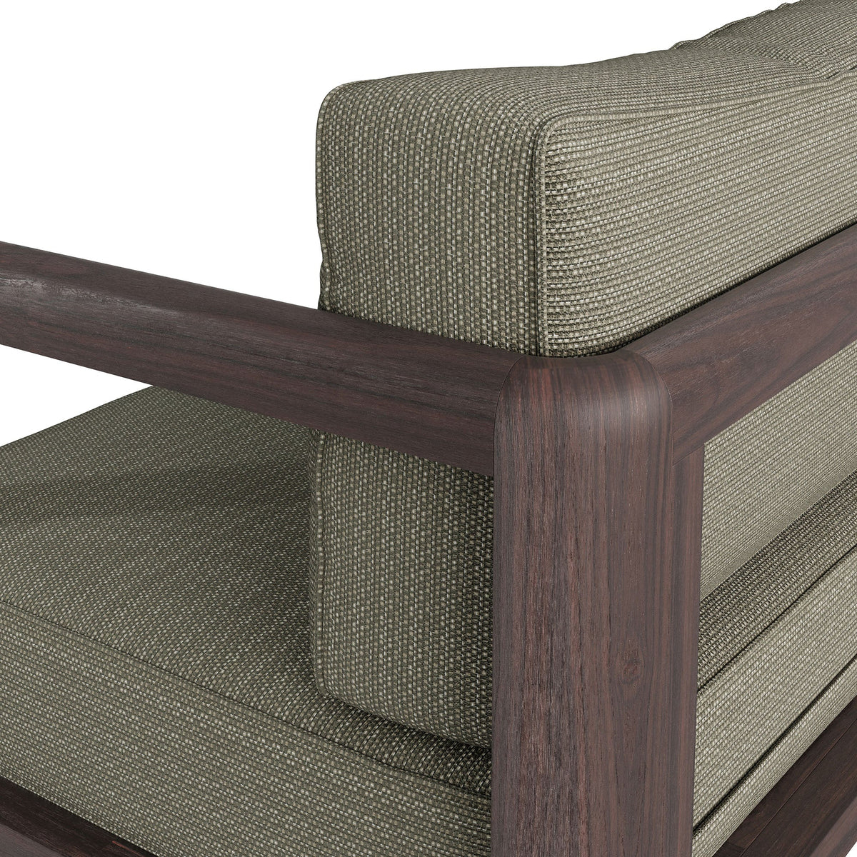 Kona Outdoor Patio Teak Wood Right-Arm Facing Modular Armchair by Modway