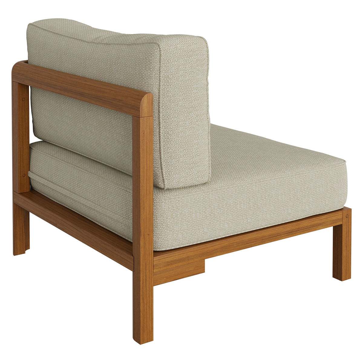 Kona Outdoor Patio Teak Wood Right-Arm Facing Modular Armchair by Modway