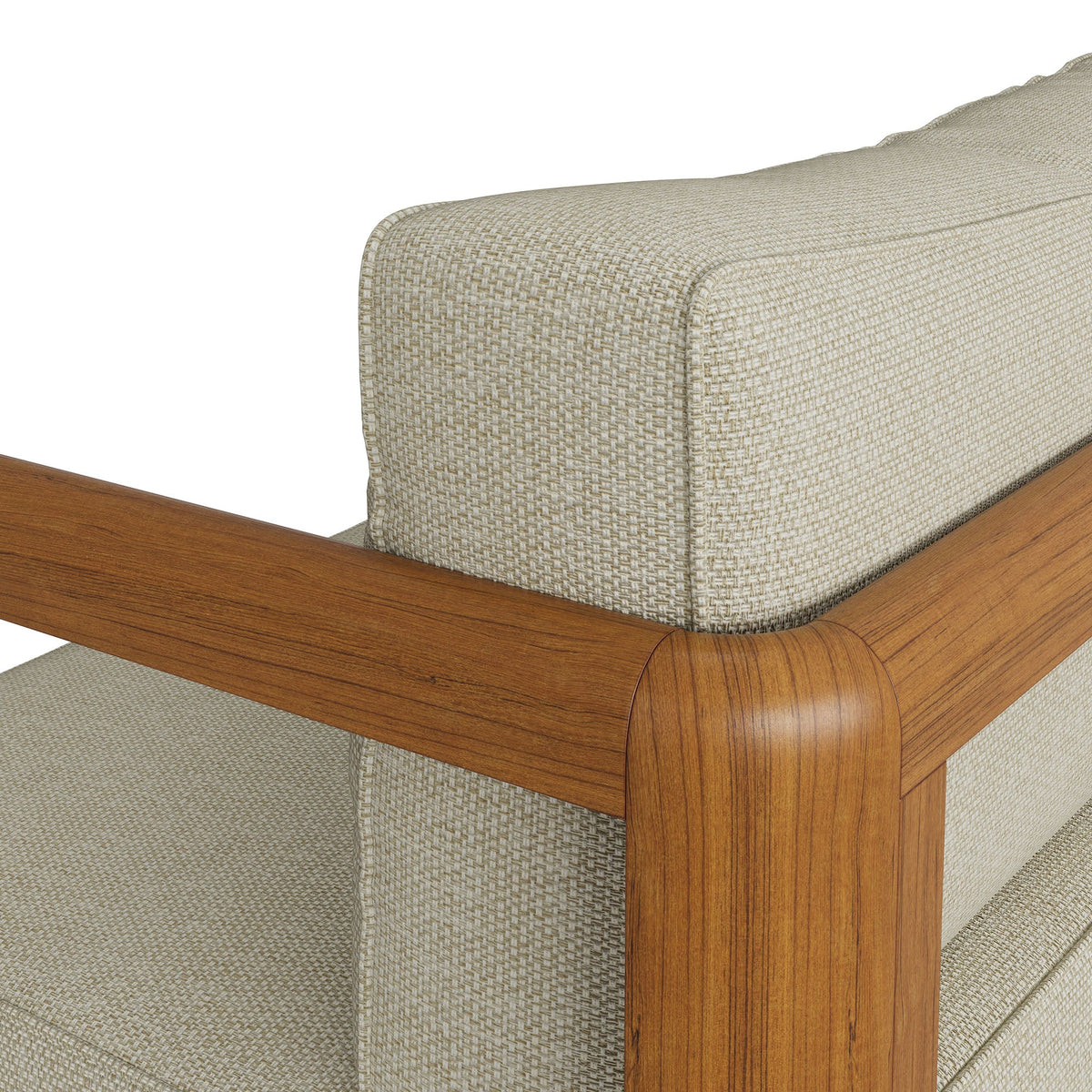 Kona Outdoor Patio Teak Wood Right-Arm Facing Modular Armchair by Modway