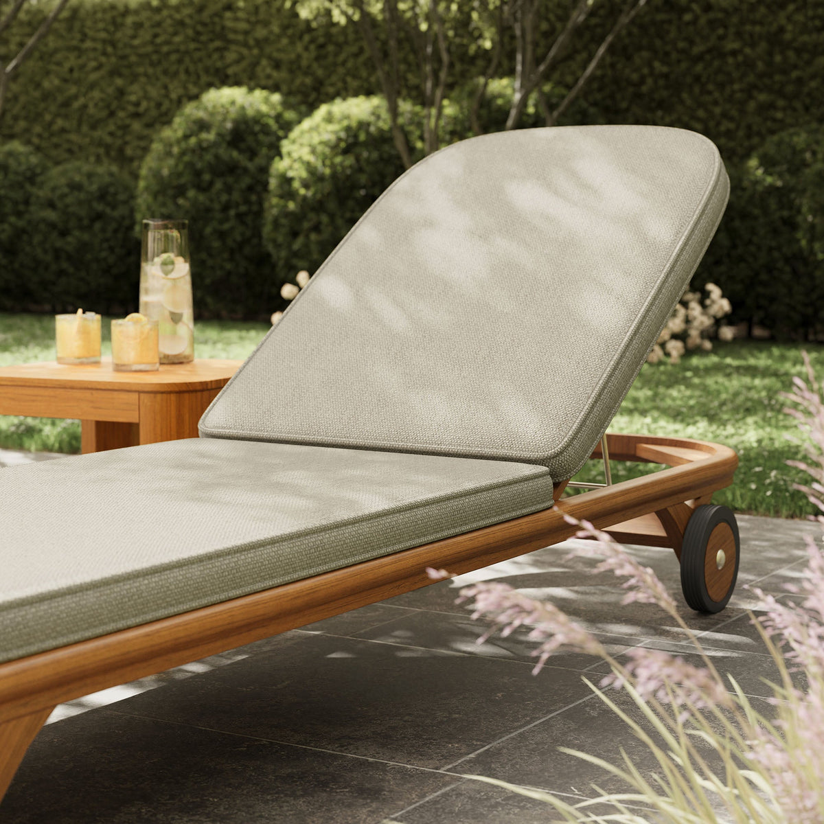 Kona Outdoor Patio Teak Wood Chaise Lounge Chair by Modway