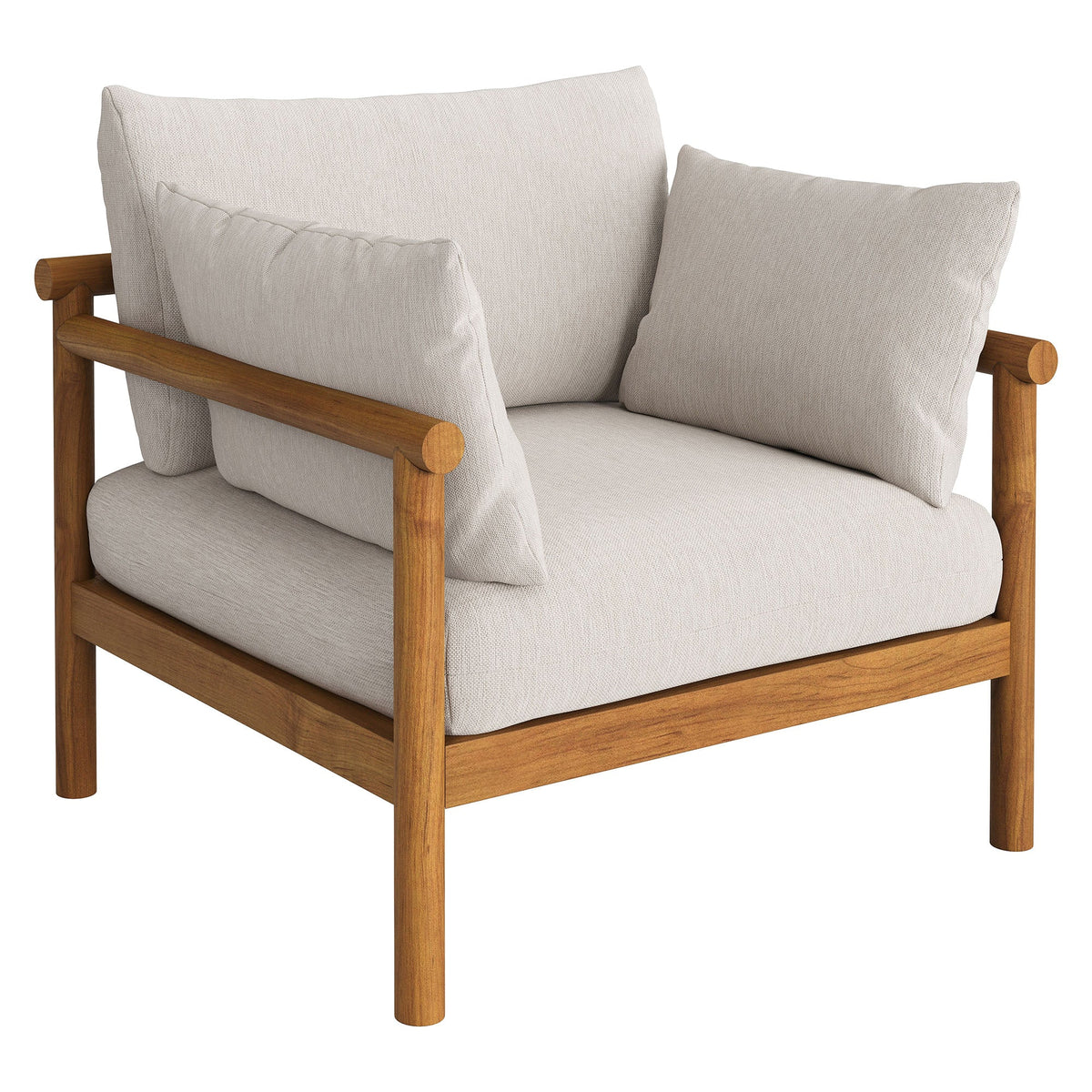 Eleni 3-Piece Outdoor Patio Teak Wood Furniture Set by Modway