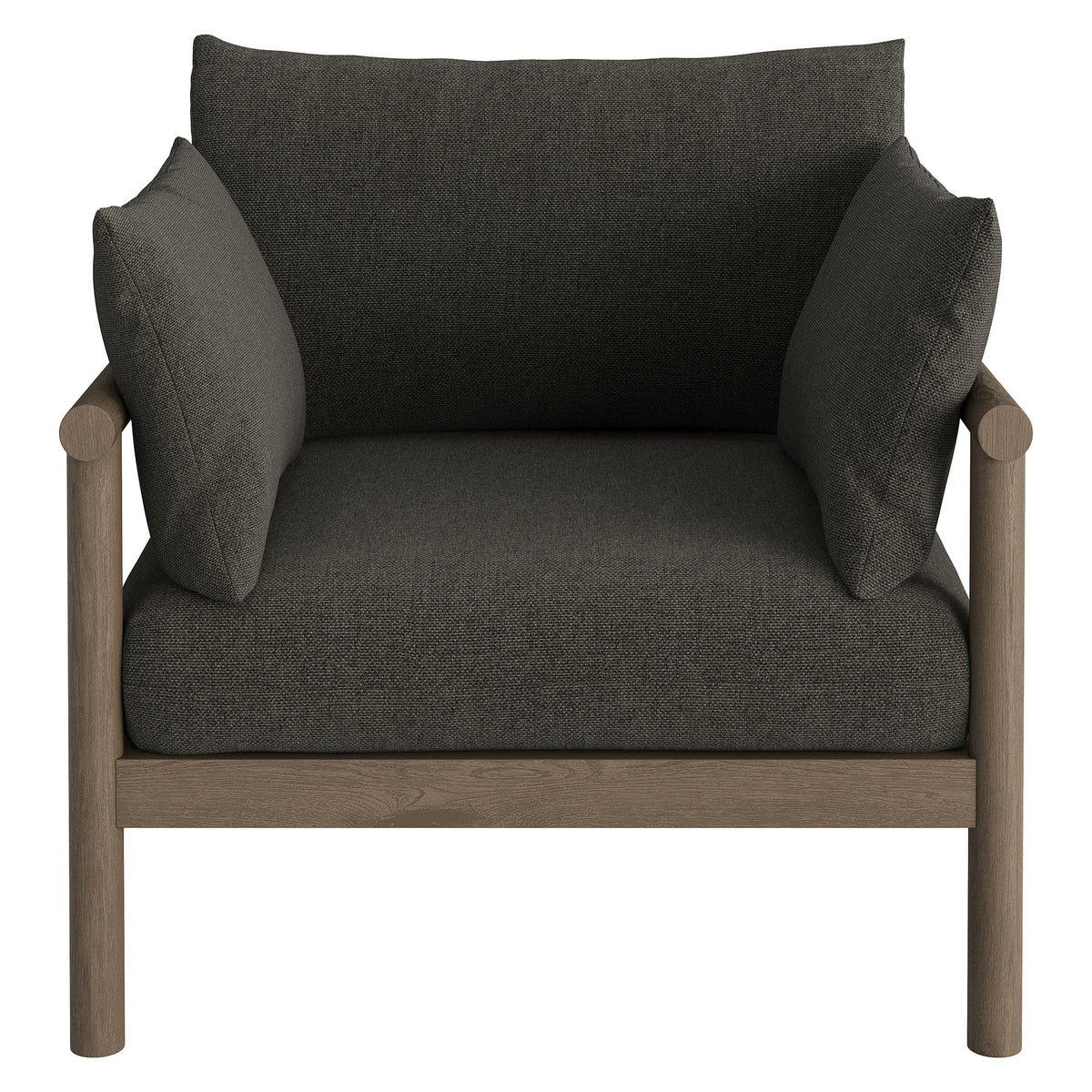 Eleni 2-Piece Outdoor Patio Teak Wood Armchair and Ottoman Set by Modway