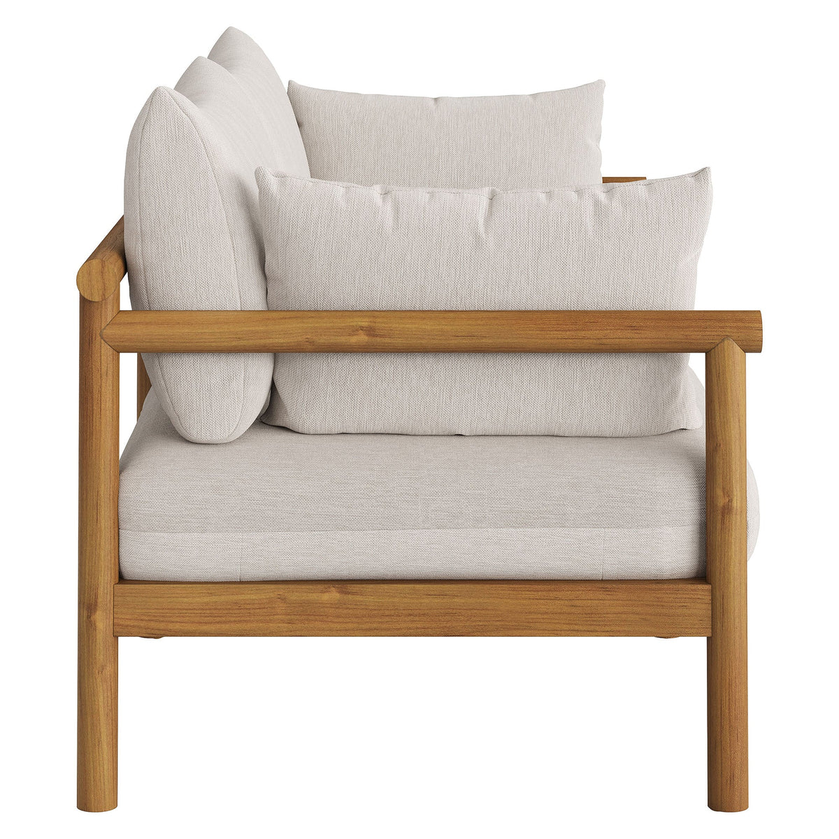 Eleni Outdoor Patio Teak Wood Loveseat by Modway