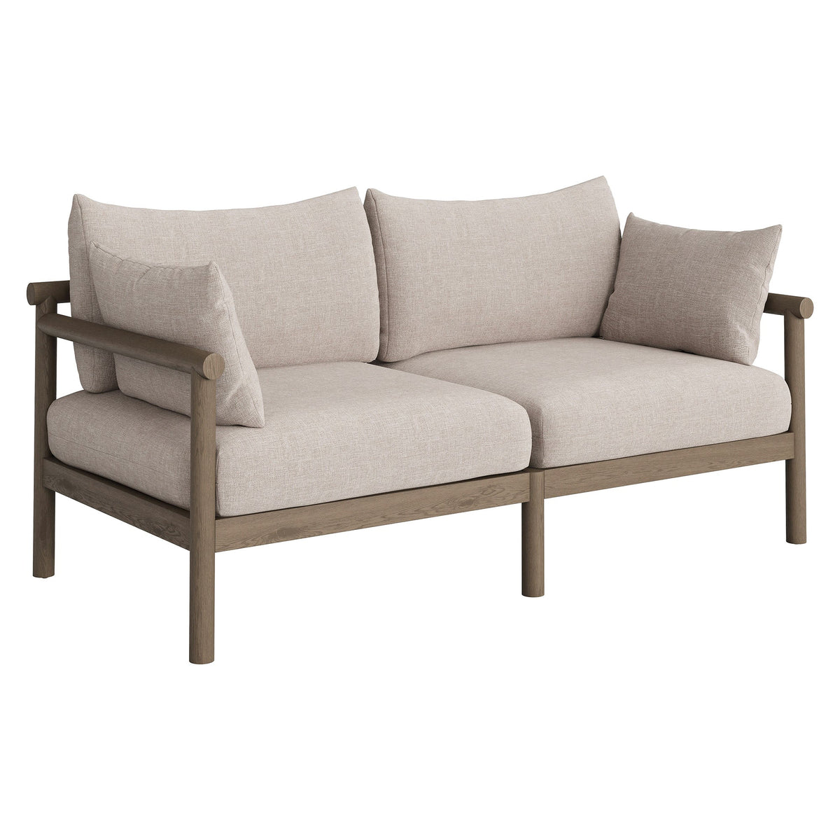 Eleni Outdoor Patio Teak Wood Loveseat by Modway