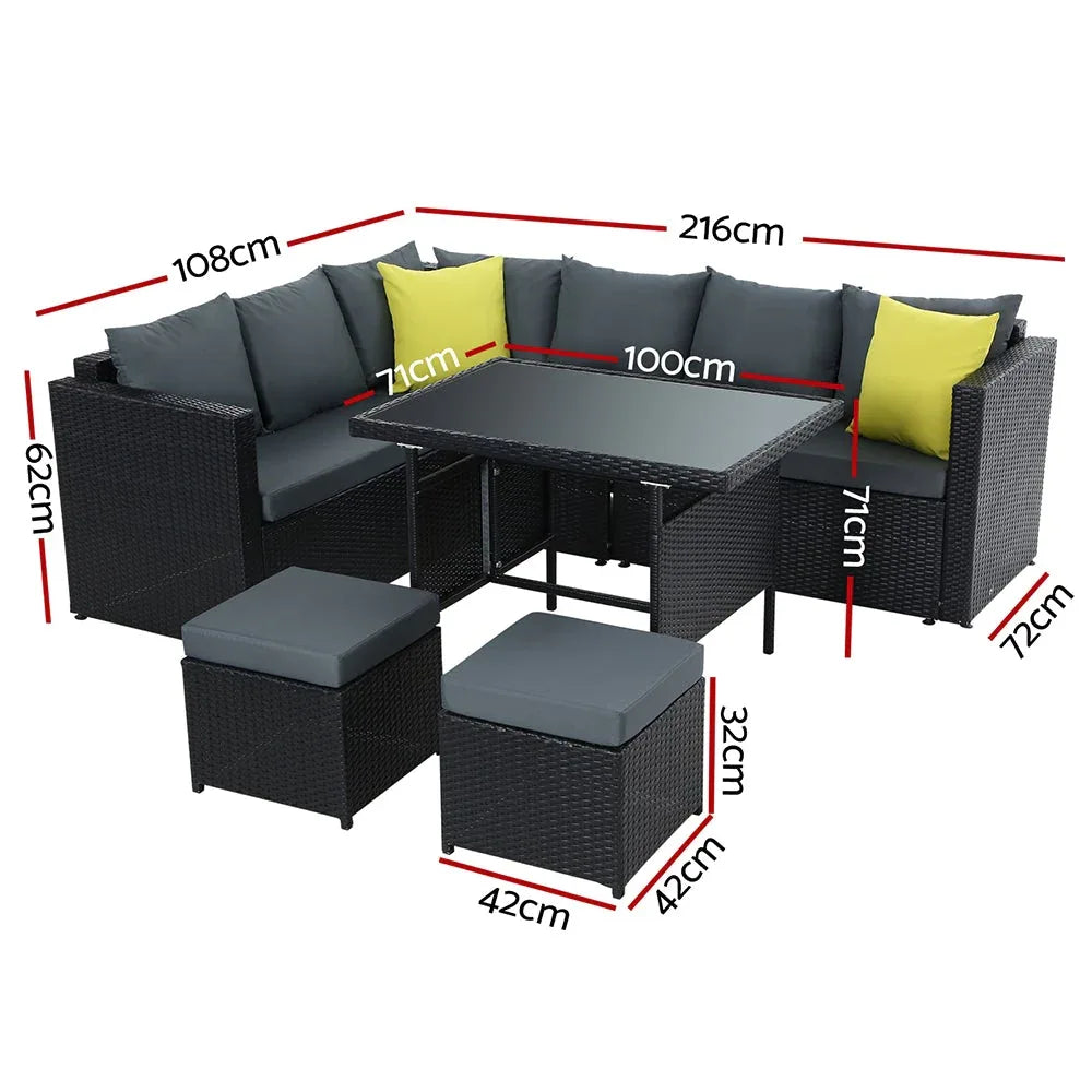 Garden Outdoor Furniture Patio Set Dining Sofa Table Chair Lounge