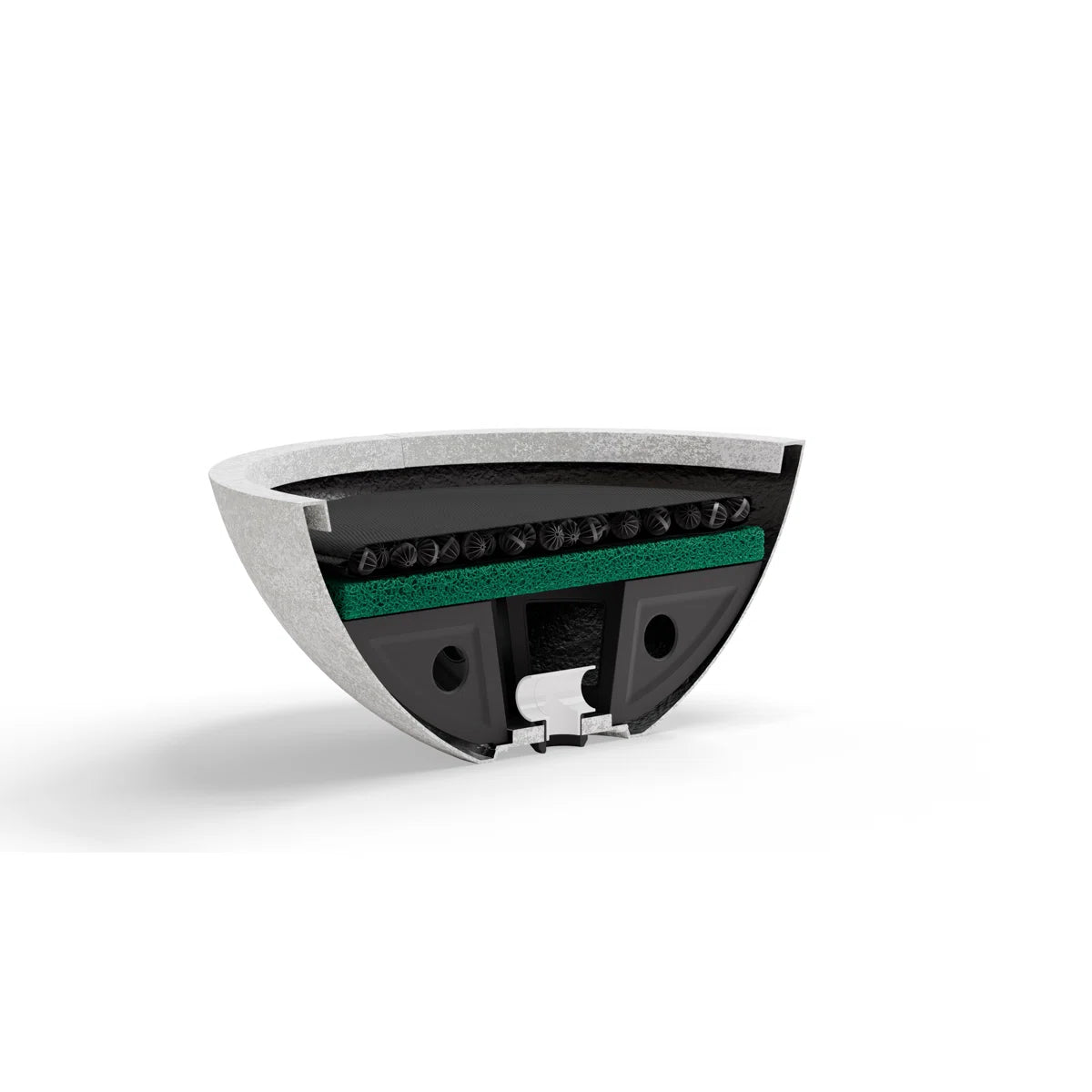 Fountain Bowl Container Water Garden, Green Slate