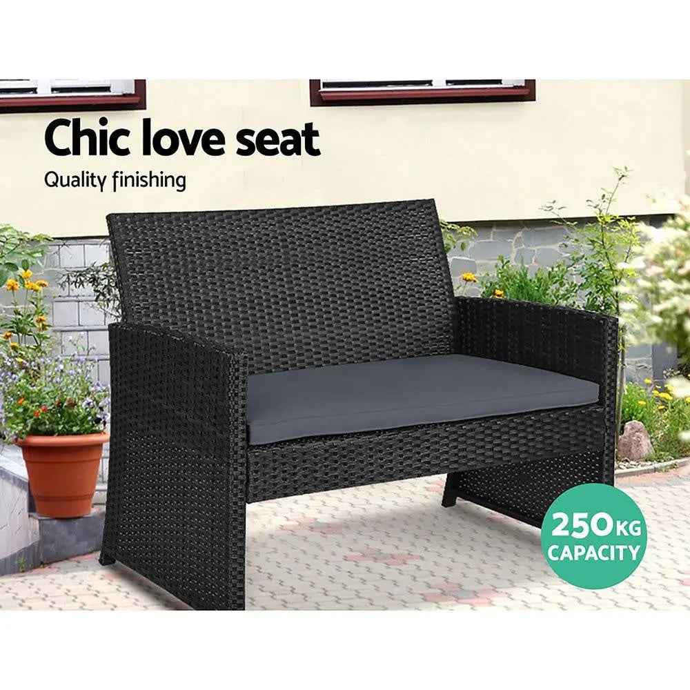Garden Garden Furniture Outdoor Lounge Setting Wicker Sofa Set
