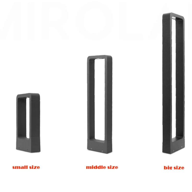 DecorBites™ 7W LED Aluminum Garden Bollard Light for Outdoor Landscape Courtyards