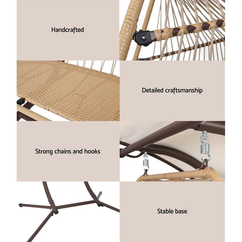 Garden Outdoor Furniture Lounge Hanging Swing Chair Egg Hammock Stand
