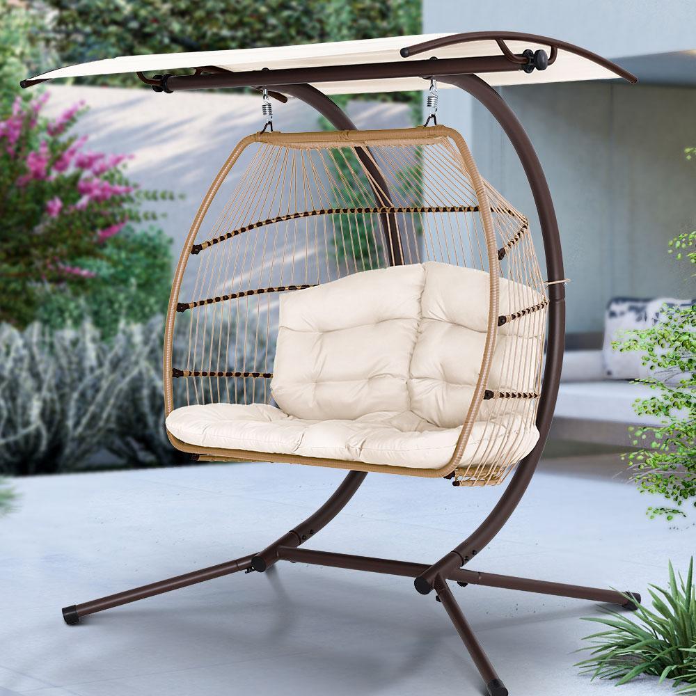 Garden Outdoor Furniture Lounge Hanging Swing Chair Egg Hammock Stand