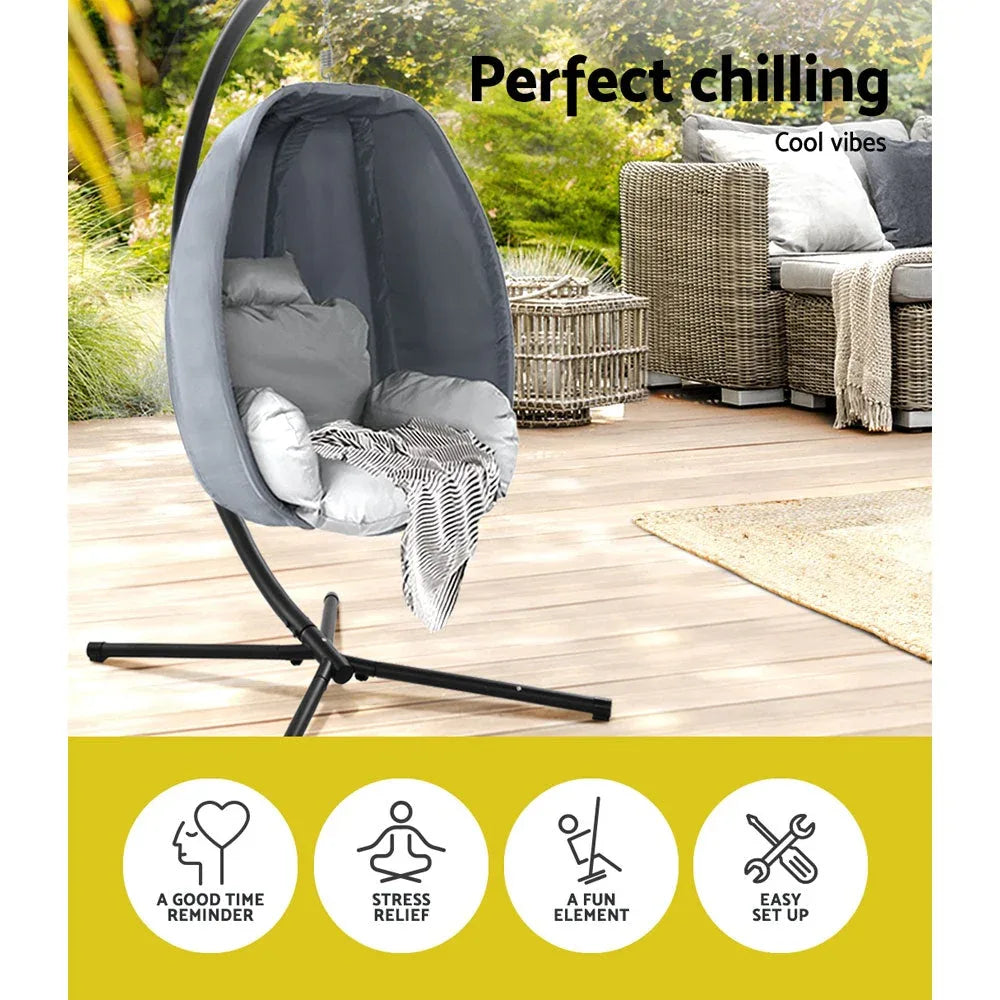 Gardeon Outdoor Furniture Egg Hammock Hanging Swing Chair Pod Lounge