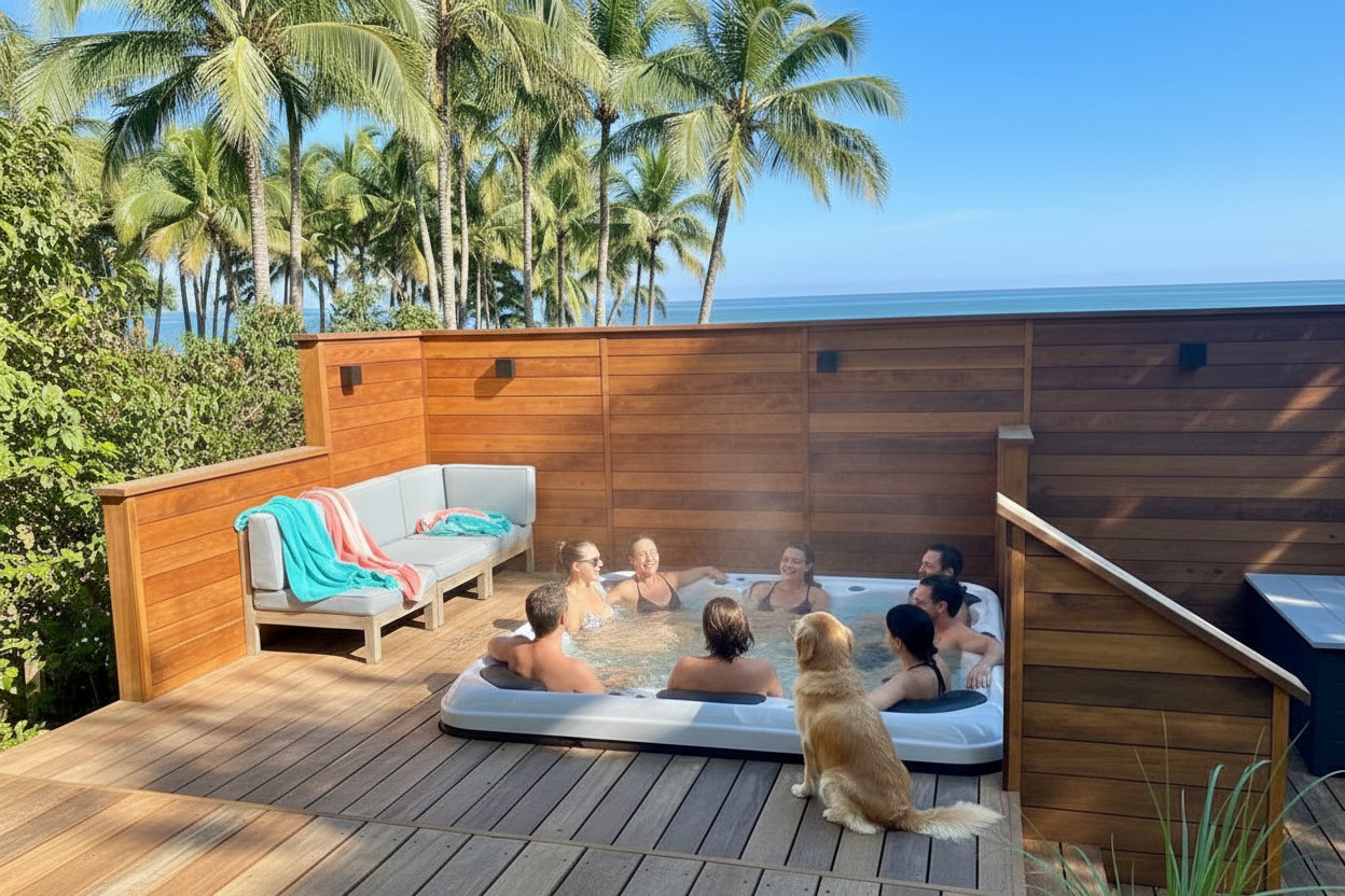 Alpine Hot Tub - Spacious 7-Person Therapy Experience with Elegant Design