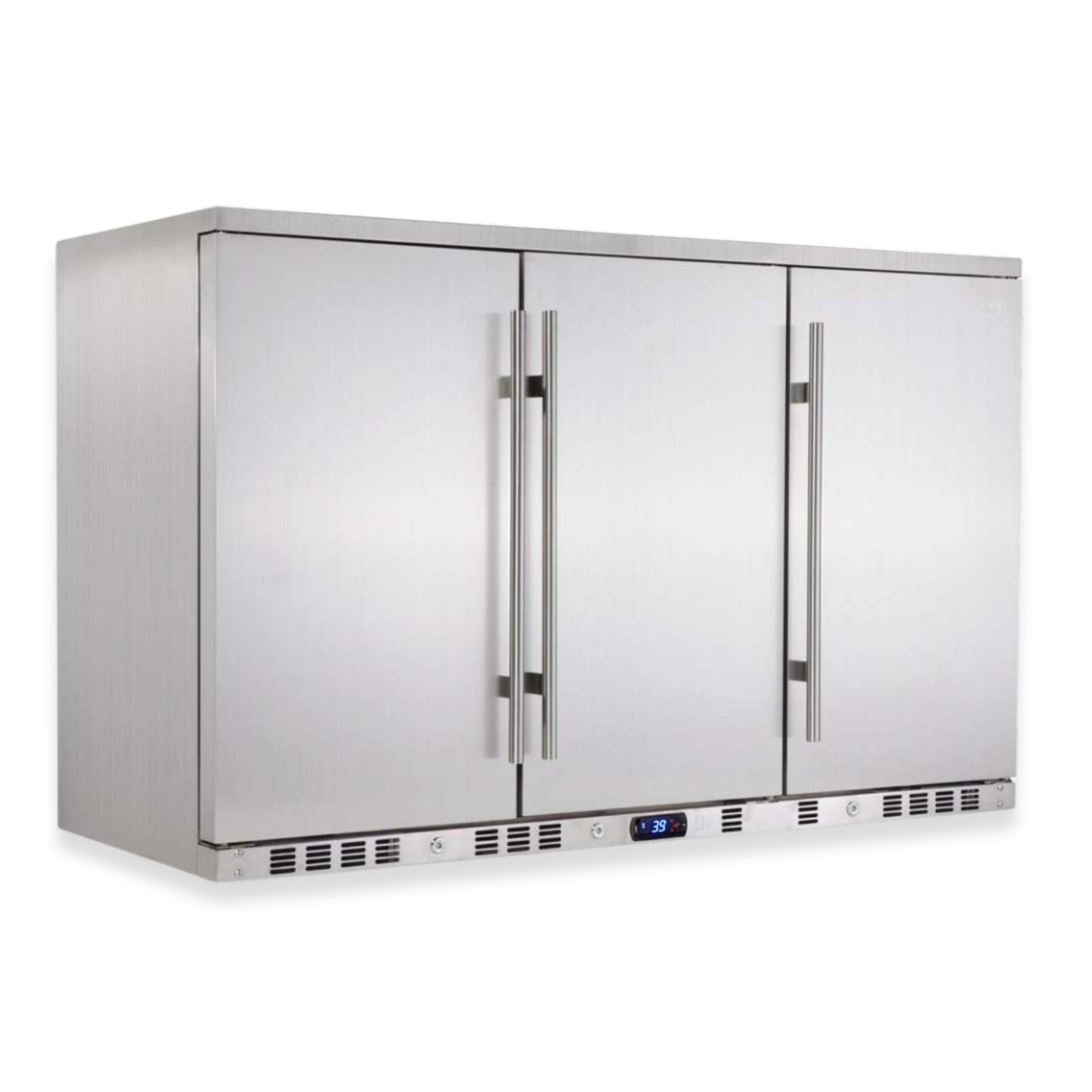 53 Inch Solid 3-Door Outdoor Beverage Drinks Cooler