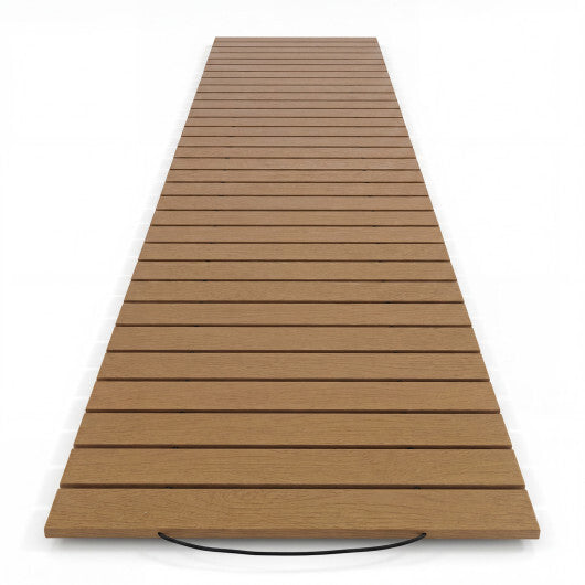 8 Feet Outdoor Pathway Straight Roll-Out Patio Boardwalk-Brown