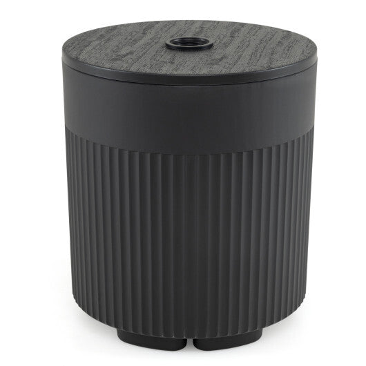 3-in-1 All-Weather Outdoor HDPE Umbrella Base with Water Bag and  2" Umbrella Hole for Patio-Black