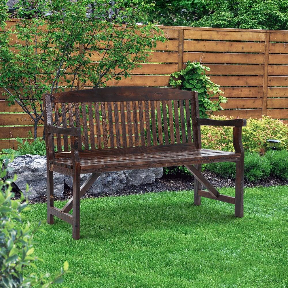Gardeon Wooden Garden Bench Chair Natural Outdoor Furniture Décor