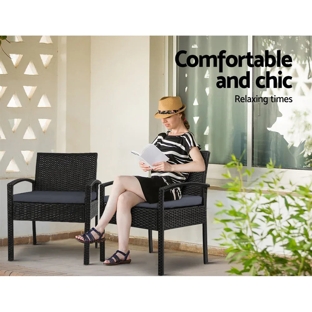 Garden Outdoor Furniture Dining Chairs Wicker Garden Patio Cushion