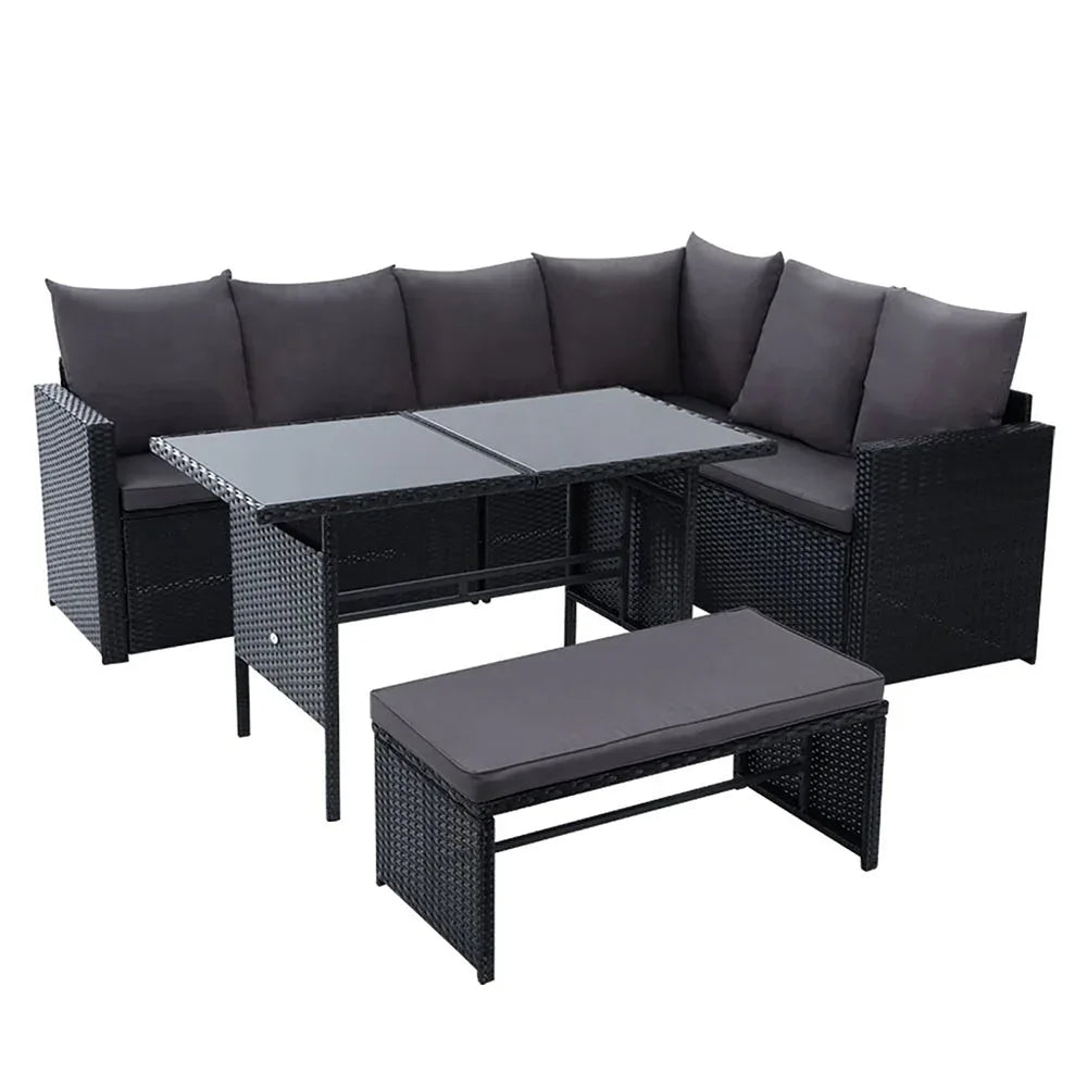 Garden Outdoor Furniture Dining Setting Sofa Set Lounge Wicker 8
