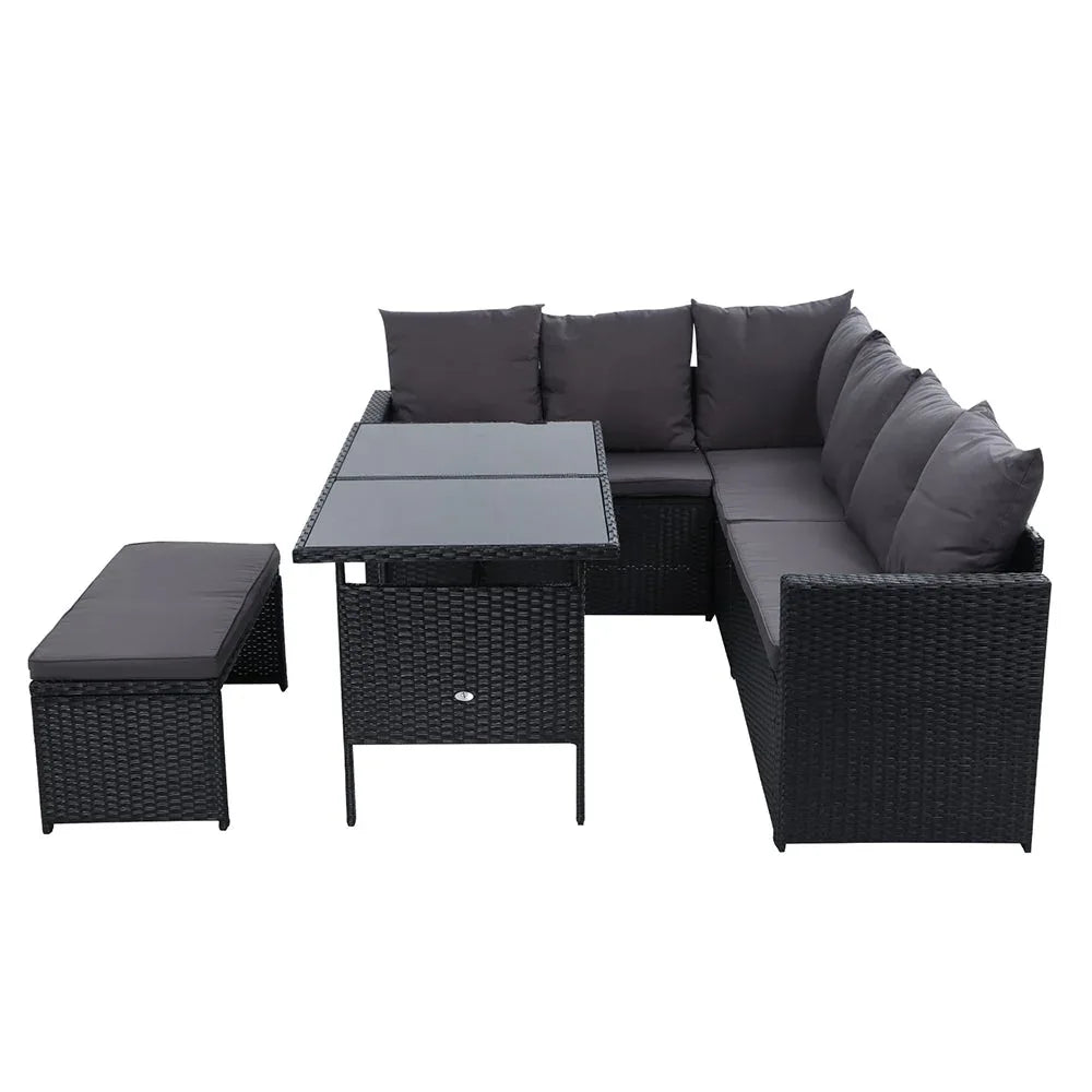 Garden Outdoor Furniture Dining Setting Sofa Set Lounge Wicker 8
