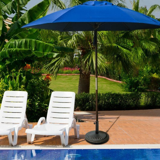 31.5 lbs Market Heavy-Duty Outdoor Stand Bronze Umbrella Base - Color: Black