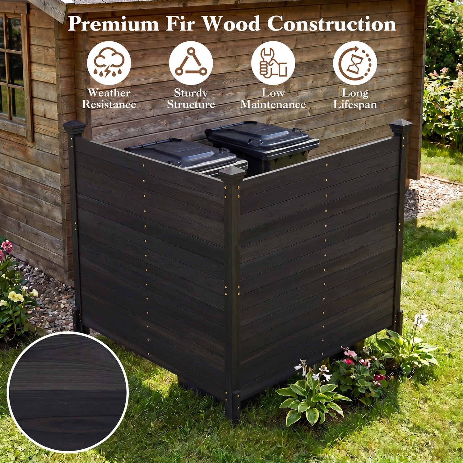 Outdoor Privacy Fence Screen for AC Units and Equipment