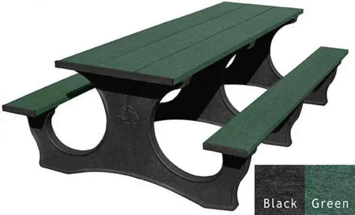 Polly Tuff ADA-Friendly Picnic Table – Durable 8 Ft Easy Access Outdoor Seating