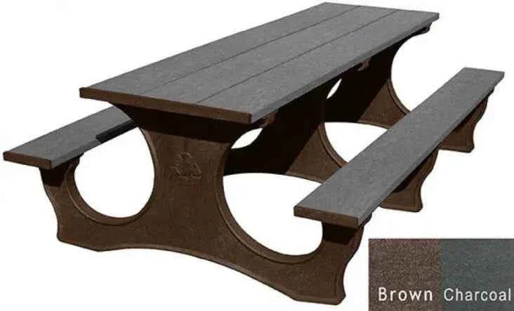 Polly Tuff ADA-Friendly Picnic Table – Durable 8 Ft Easy Access Outdoor Seating
