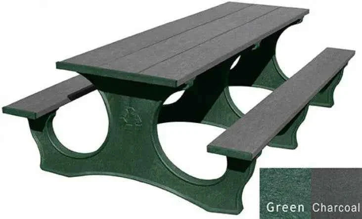 Polly Tuff ADA-Friendly Picnic Table – Durable 8 Ft Easy Access Outdoor Seating