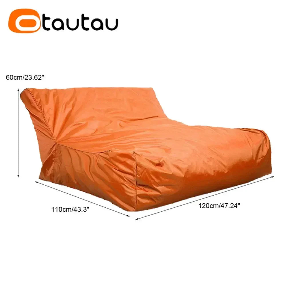 OTAUTAU Swimming Pool Floating Bean Bag Pouf Lounger Cover No Filler Waterproof Sofa Bed Sac Chaise Lounge Recliner Puff