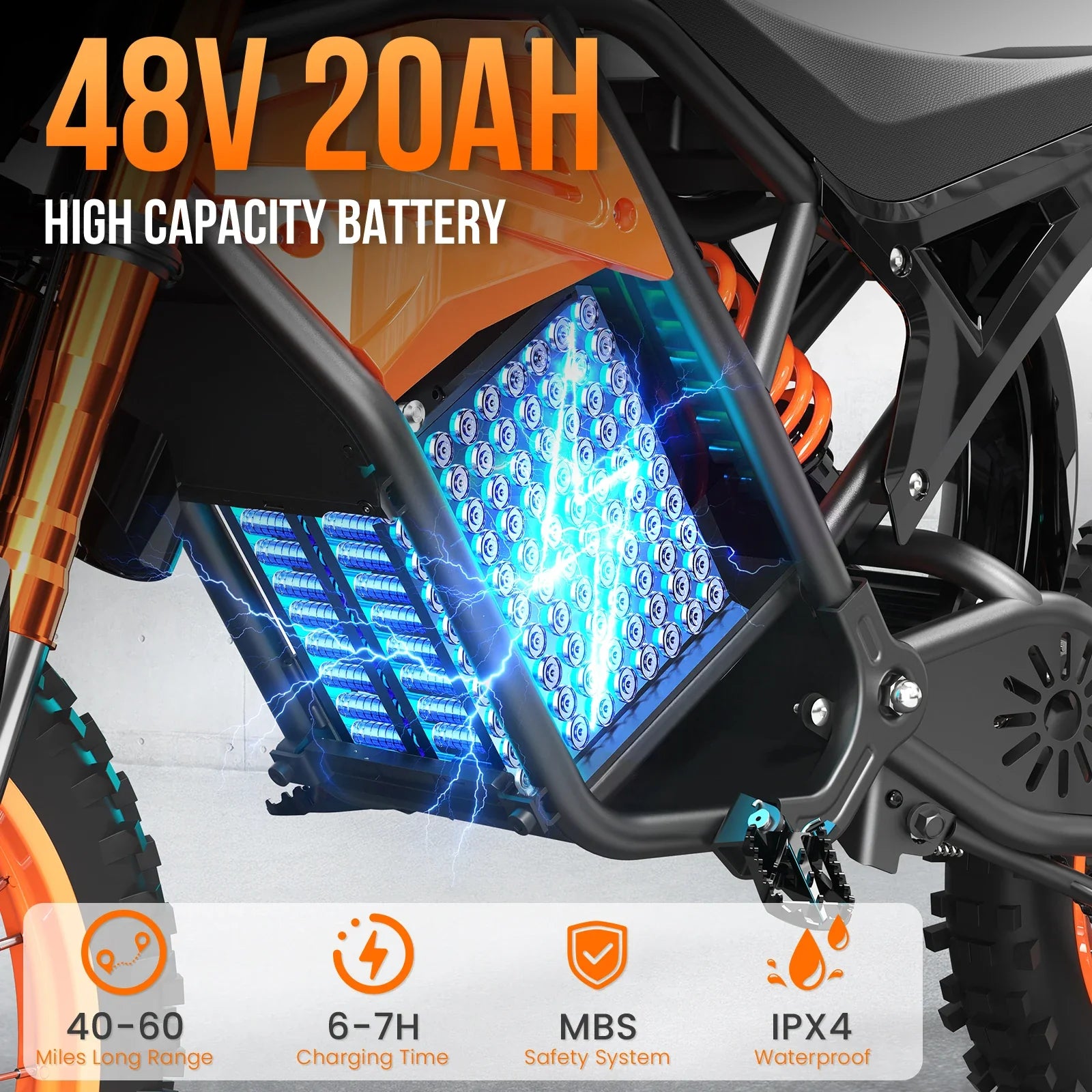 EILLEO SPACEWALK 48V Electric Dirt Bike EB007 3000W Peak Power