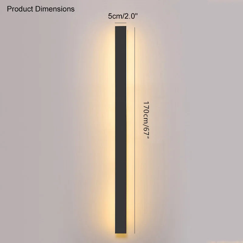 DecorBites™ Black Waterproof LED Wall Light | Minimalist Outdoor Garden Balcony Terrace Decor